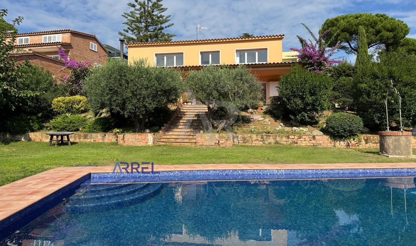 Jardí de Finca rústica de lloguer en Alella amb Jardí privat, Terrassa i Piscina