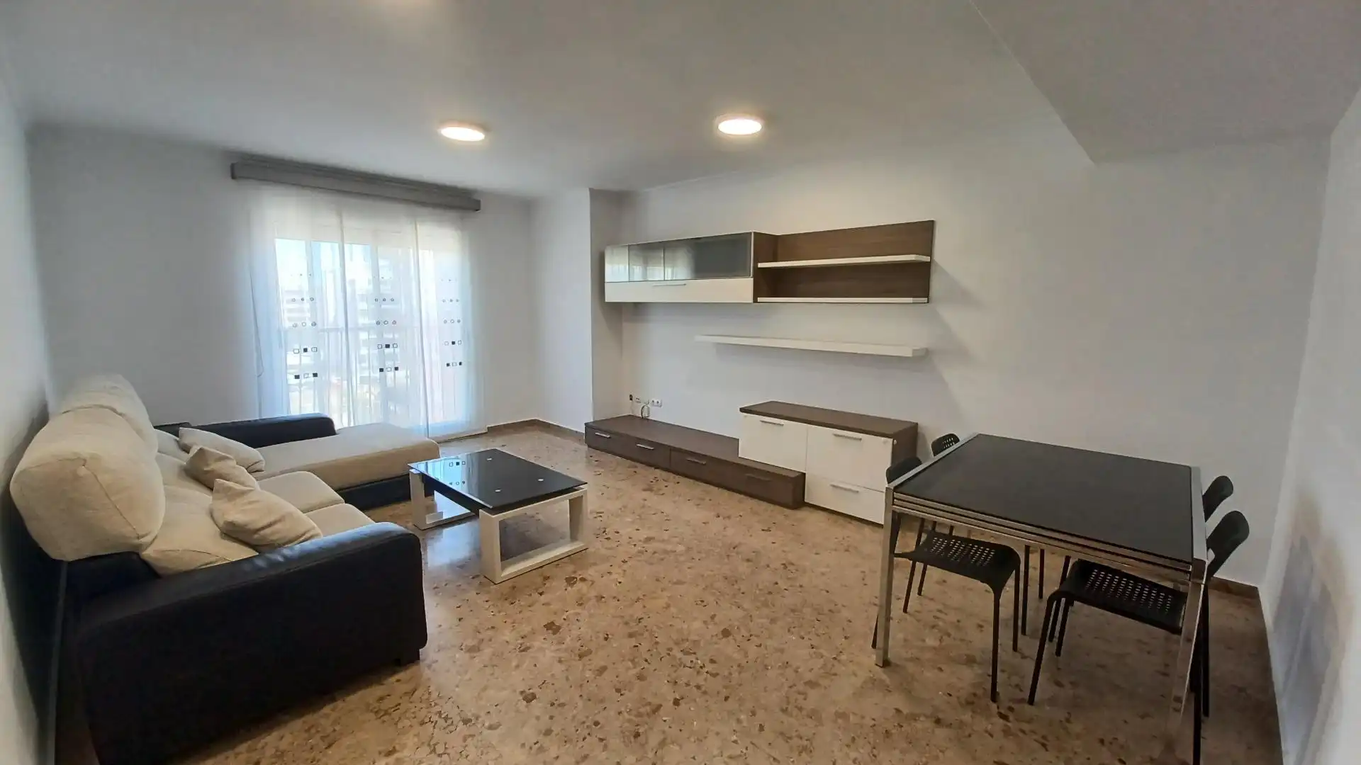 Wohnzimmer von Wohnung zur Miete in Albal mit Klimaanlage, Möbliert und Balkon