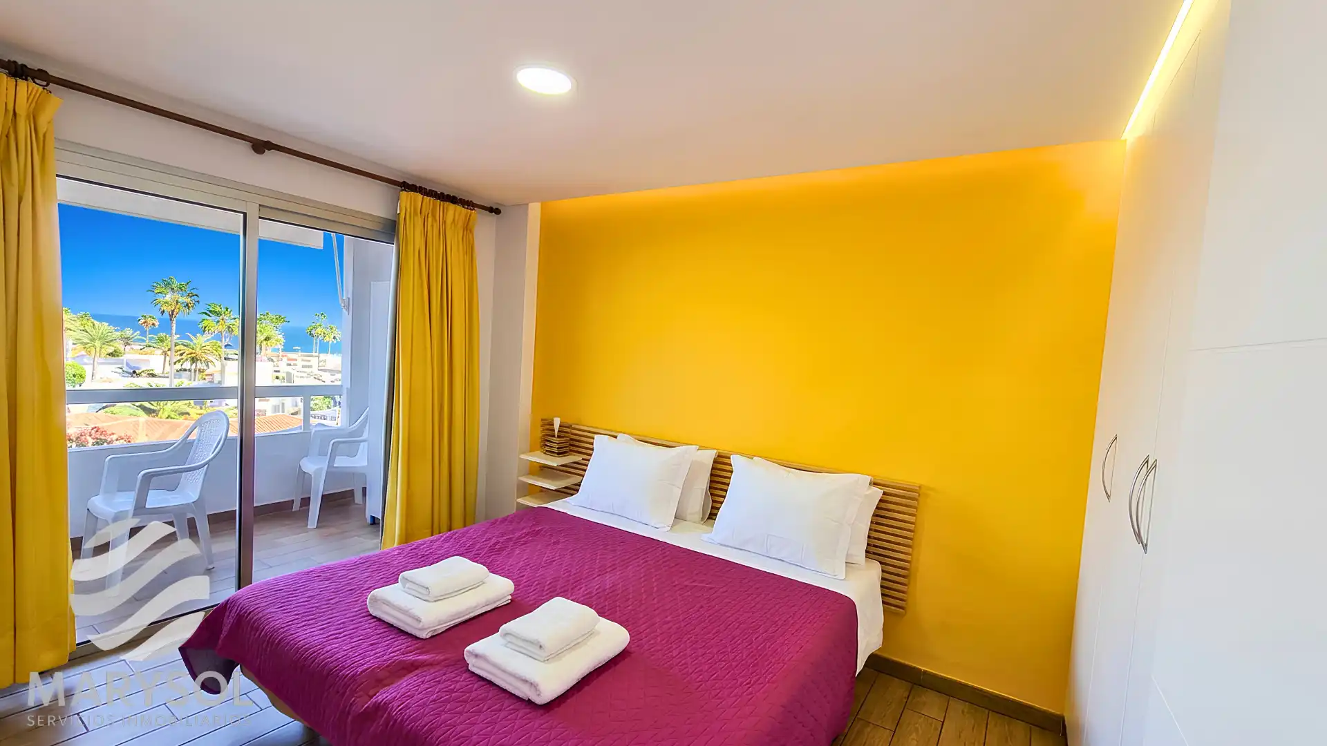 Schlafzimmer von Wohnungen zur Miete in San Bartolomé de Tirajana mit Klimaanlage, Terrasse und Möbliert