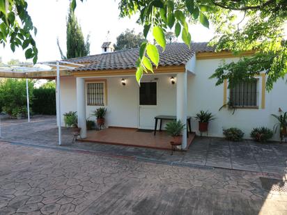 Jardí de Casa o xalet en venda en Sanlúcar la Mayor amb Aire condicionat i Jardí privat