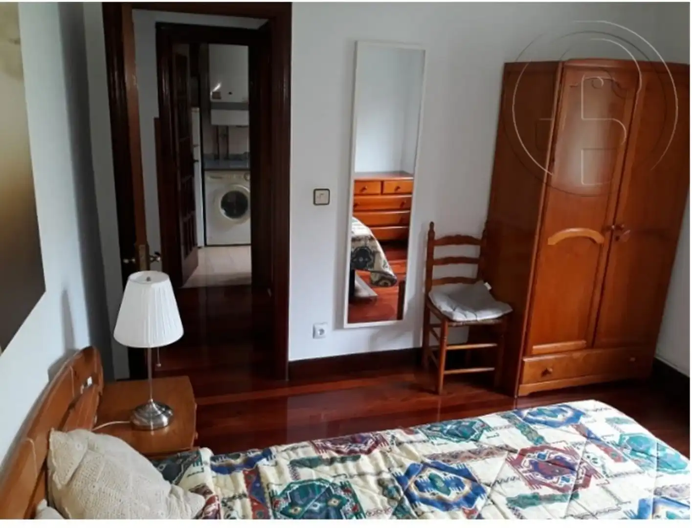 Schlafzimmer von Wohnung zur Miete in Santander mit Heizung, Parkett und Möbliert