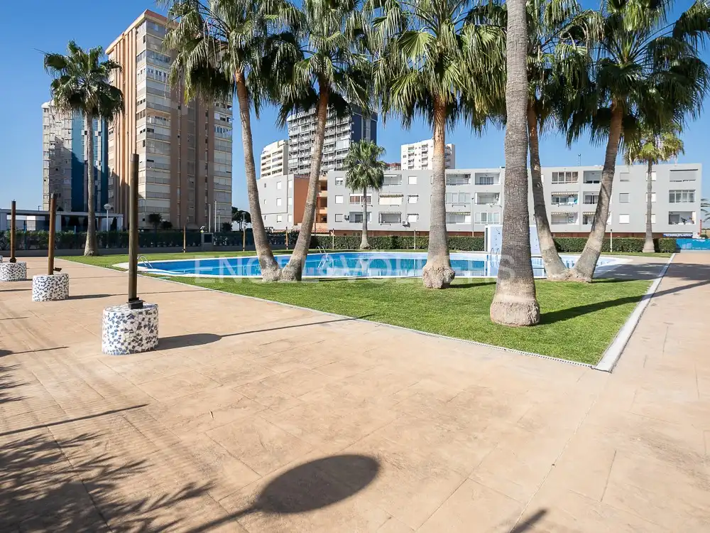 Swimming pool of Flat for rent in La Pobla de Farnals  with Air Conditioner, Heating and Private garden
