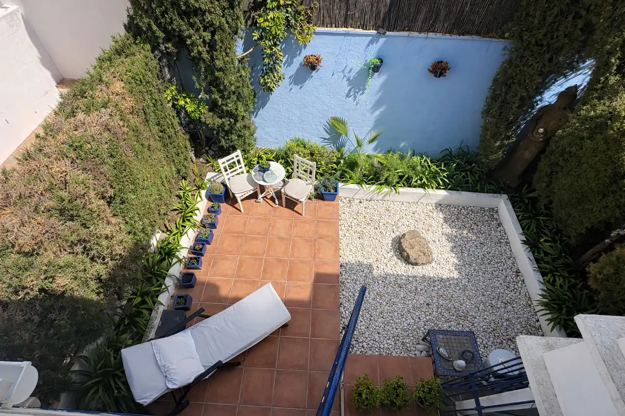 Terrassa de Casa adosada de lloguer en Marbella amb Aire condicionat, Calefacció i Jardí privat