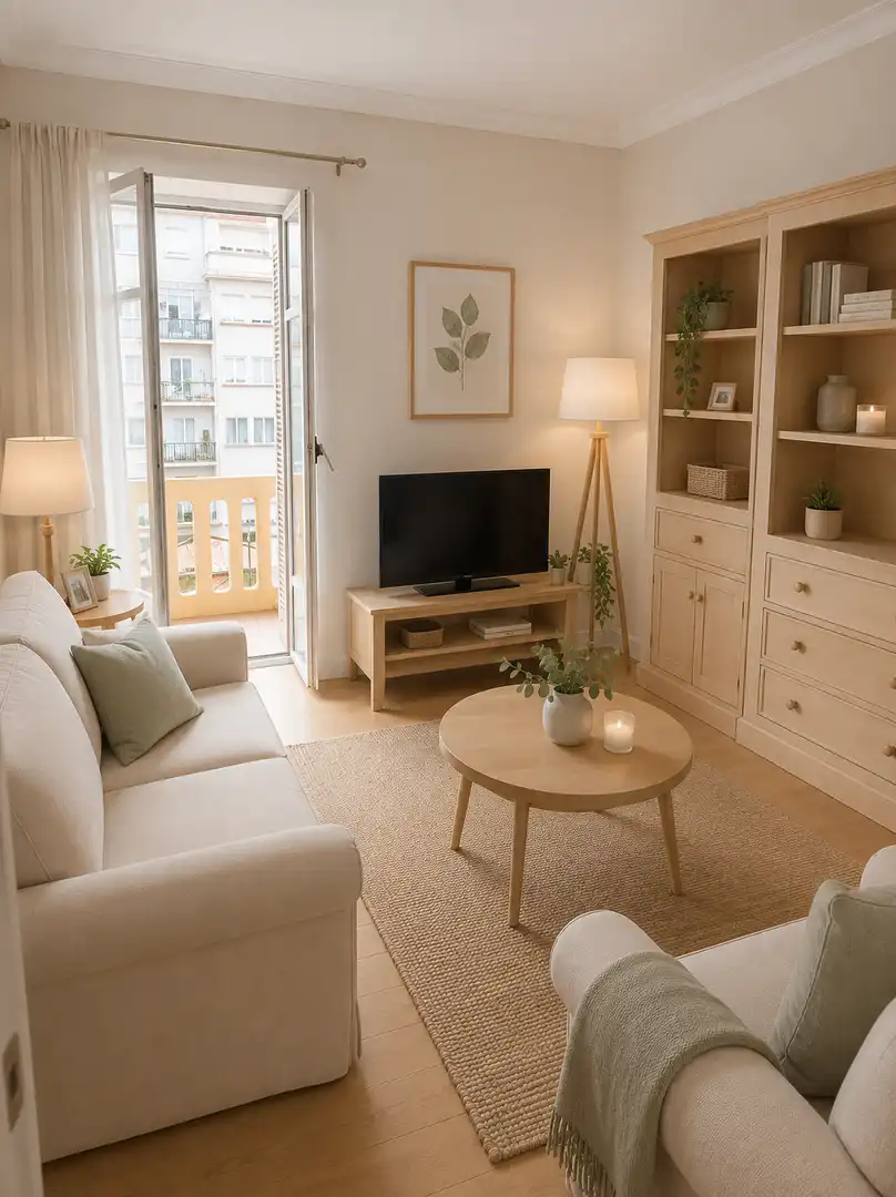 Sala de estar de Piso en venta en Irun  con Calefacción, Trastero y Amueblado