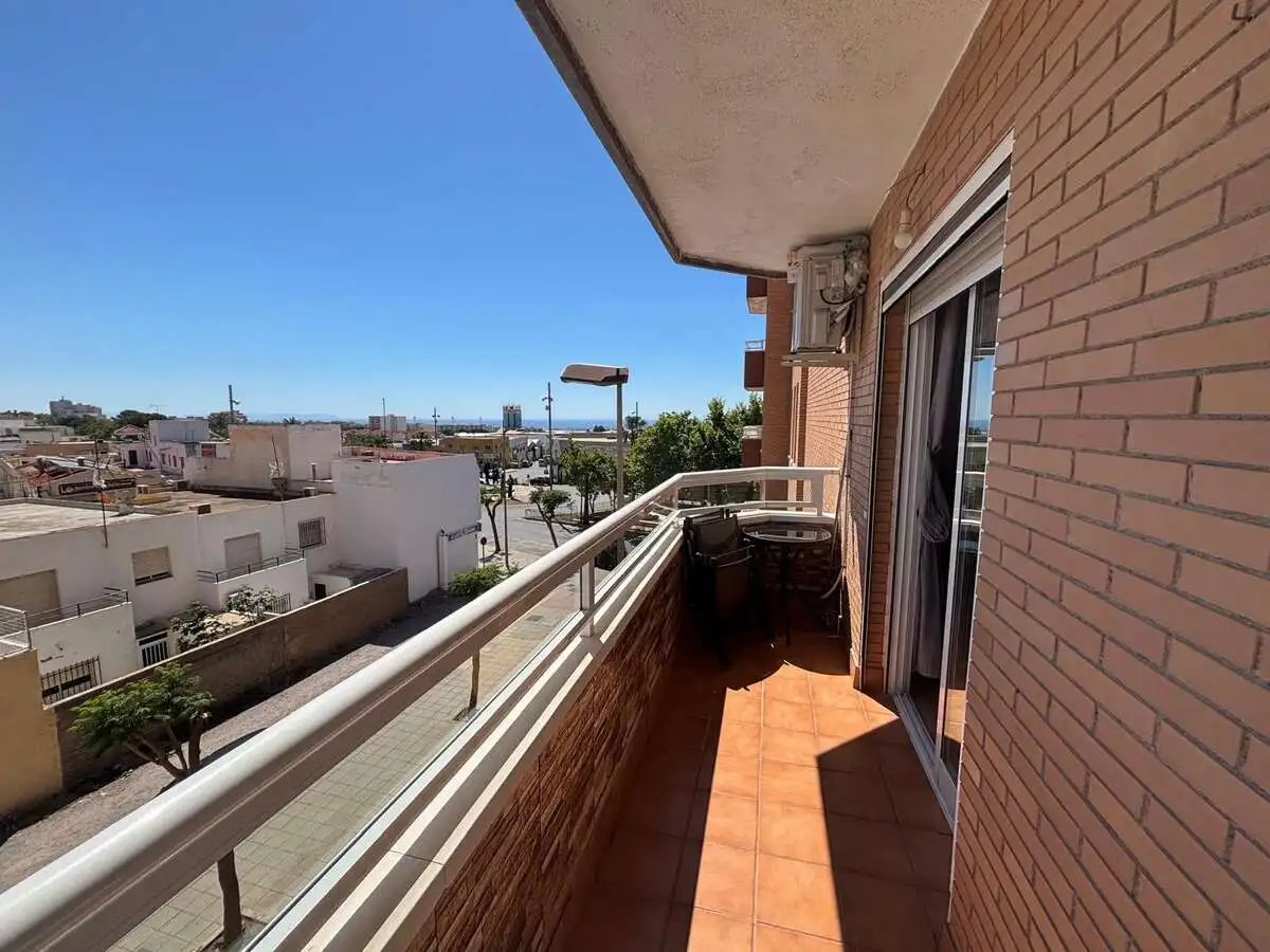 Exterior view of Flat for sale in Vícar  with Air Conditioner, Terrace and Furnished