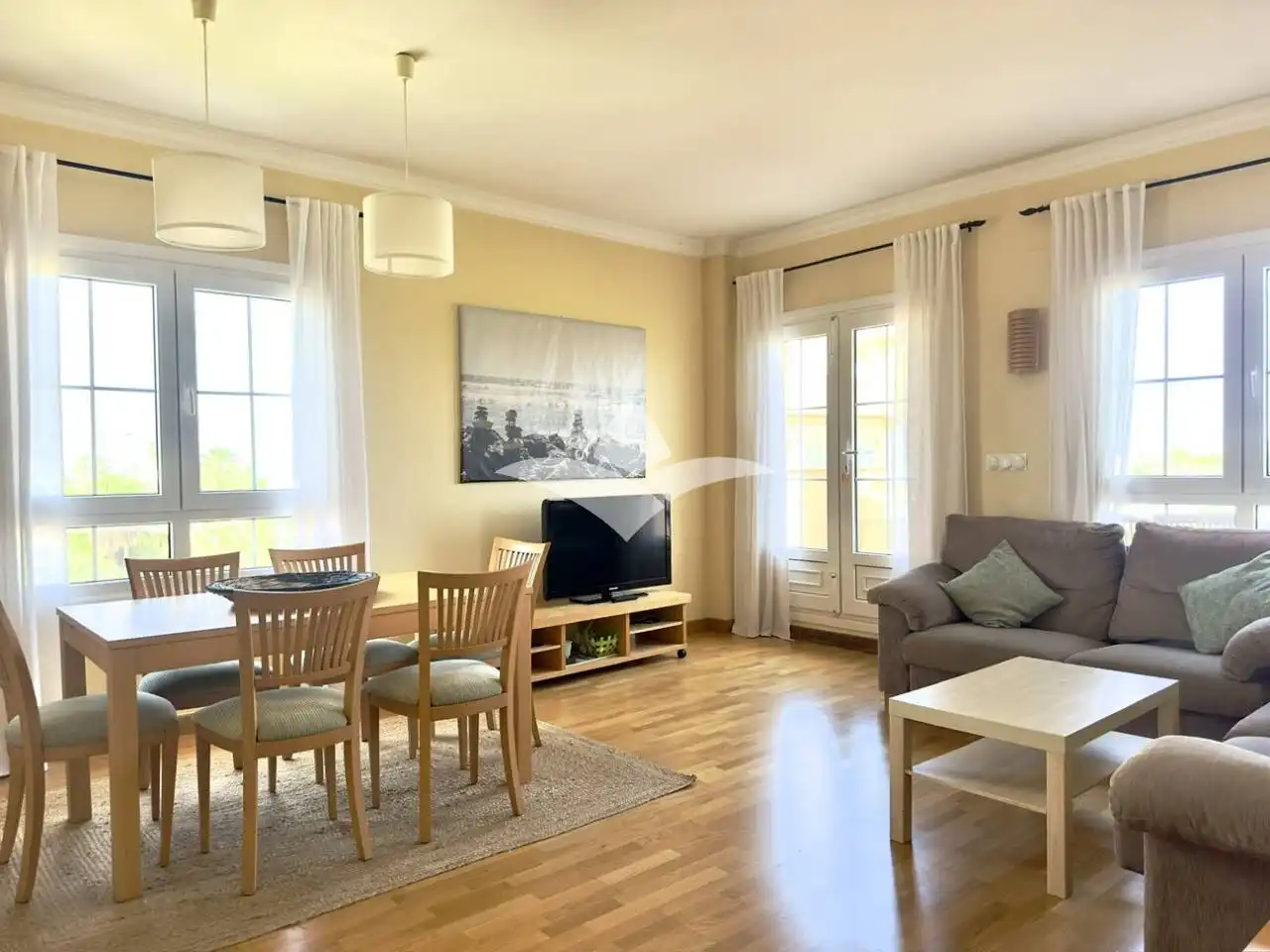 Living room of Attic for sale in Oliva  with Air Conditioner, Parquet flooring and Terrace