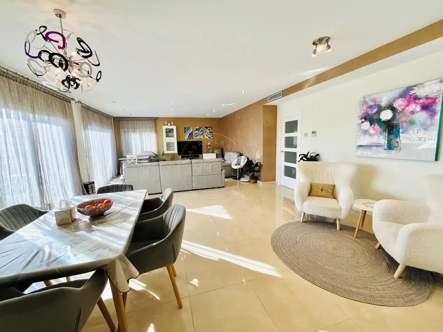 Sala d'estar de Casa o xalet en venda en Lloret de Mar amb Aire condicionat, Calefacció i Jardí privat