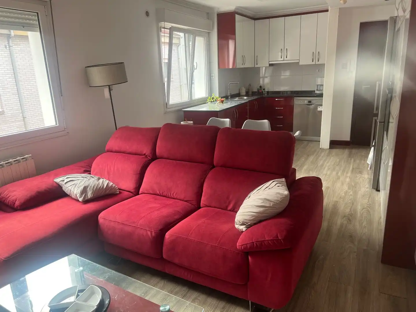 Sala de estar de Piso en venta en Gijón  con Calefacción, Terraza y Amueblado