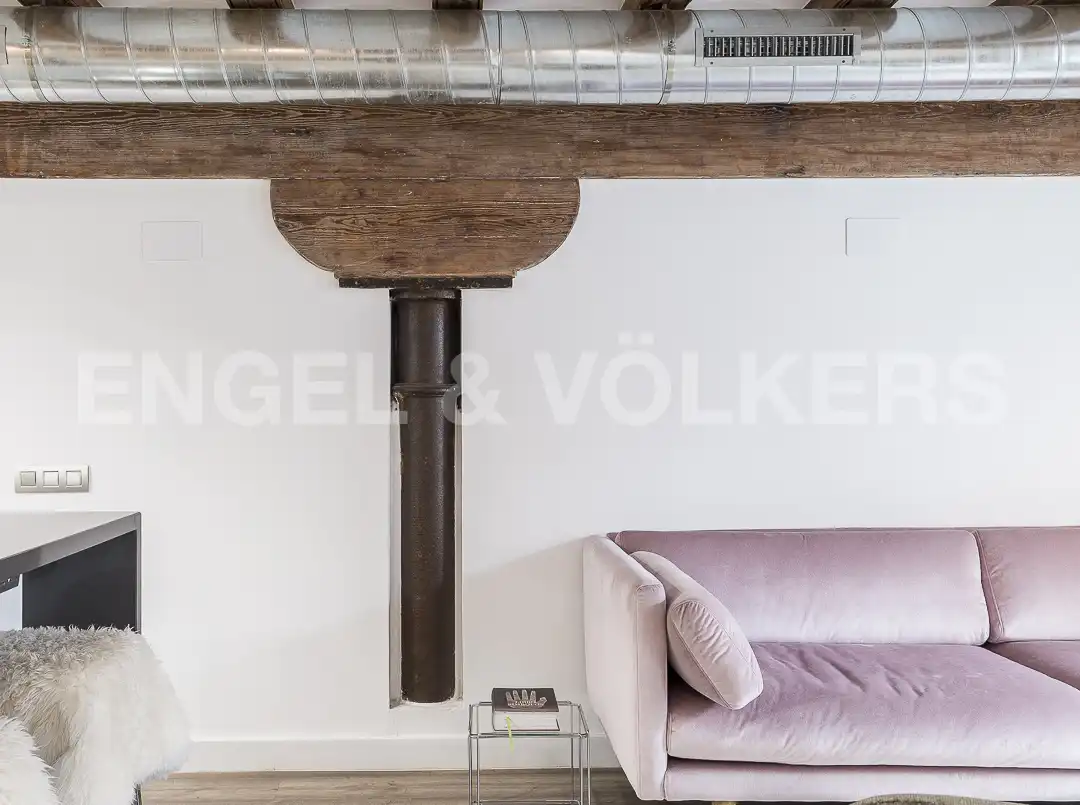 Wohnzimmer von Wohnung zur Miete in Barcelona mit Klimaanlage, Heizung und Möbliert