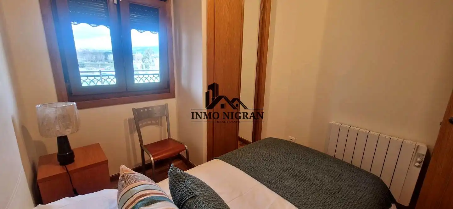 Bedroom of Flat for rent in Baiona  with Terrace, Furnished and Community pool