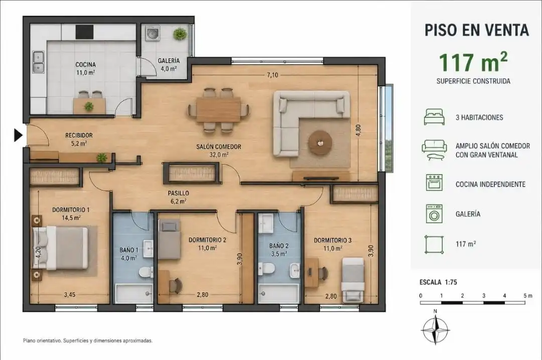 Flat for sale in Sueca  with Air Conditioner, Heating and Storage room