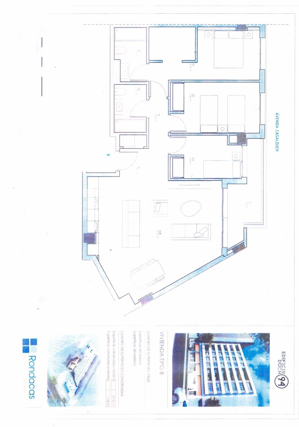 Piso en venta en Castellón de la Plana / Castelló de la Plana con Aire acondicionado, Calefacción y Terraza
