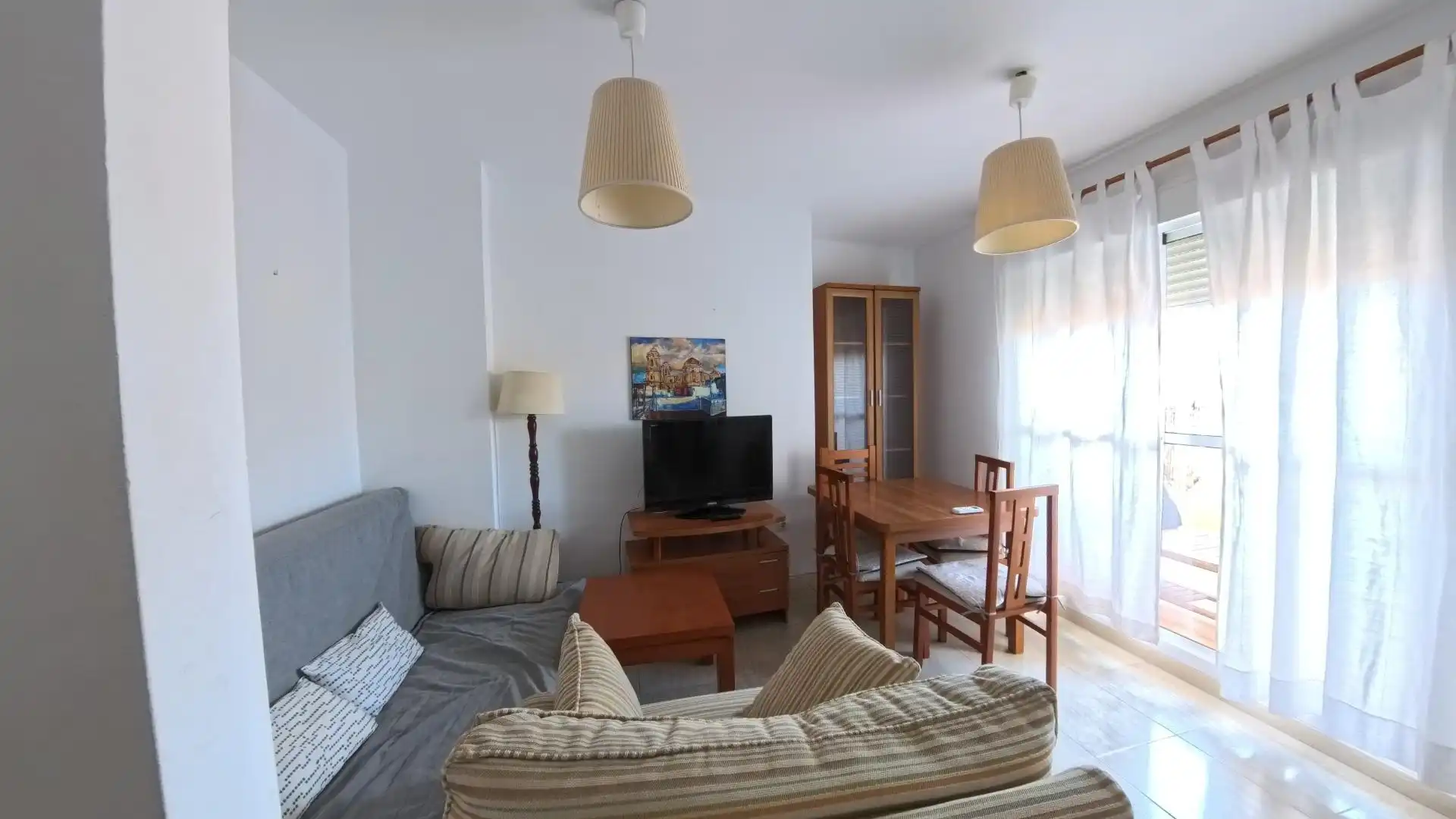 Sala d'estar de Apartament en venda en San Fernando amb Aire condicionat, Terrassa i Moblat