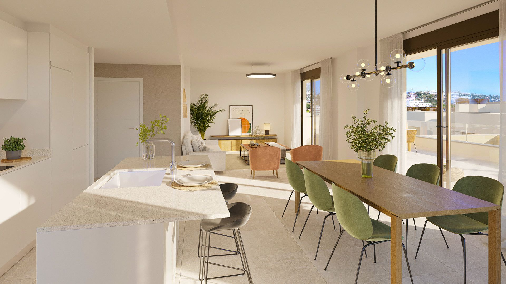 Comedor de Ático en venta en Estepona con Aire acondicionado, Jardín privado y Terraza