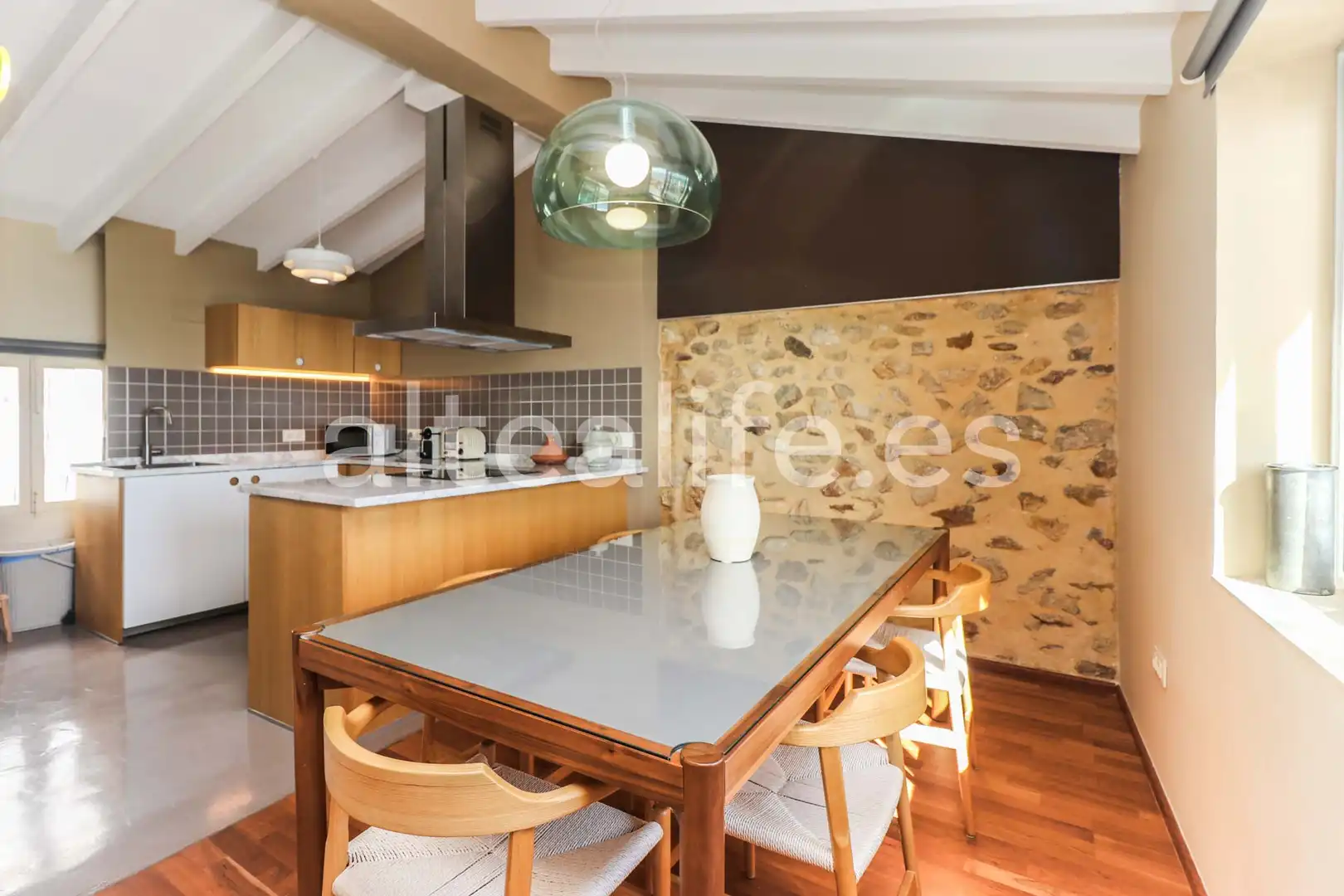 Cocina de Casa adosada en venta en Altea con Aire acondicionado, Parquet y Balcón