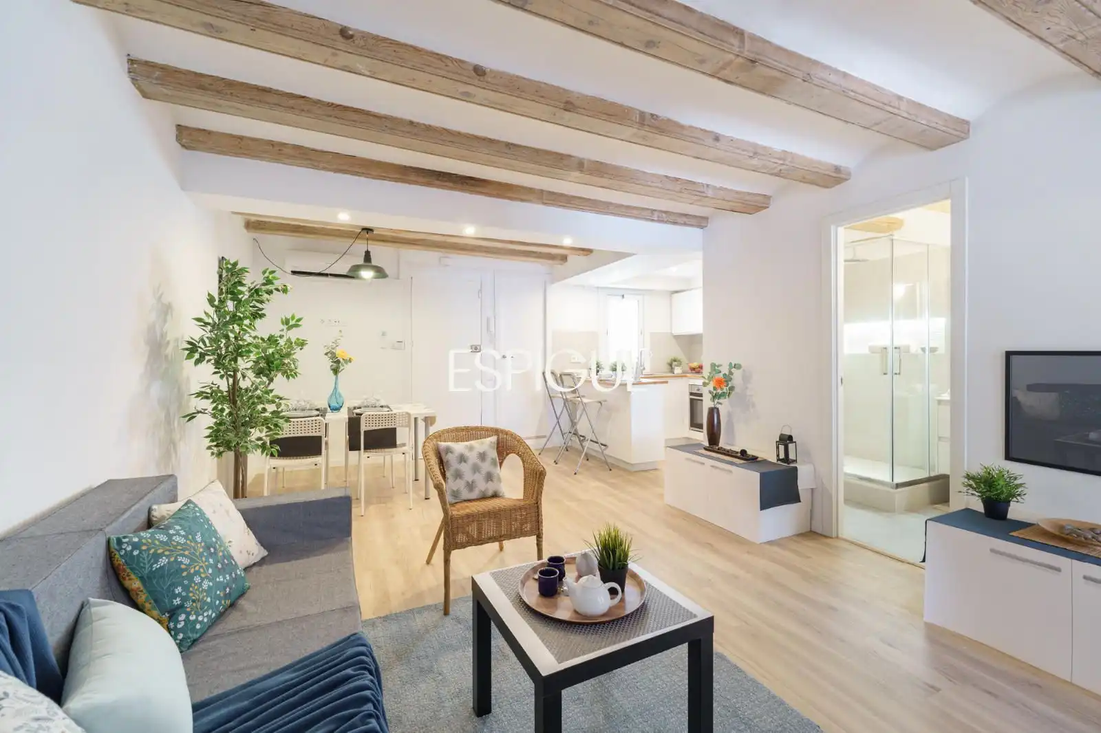 Sala d'estar de Pis en venda en Barcelona amb Aire condicionat, Calefacció i Terrassa