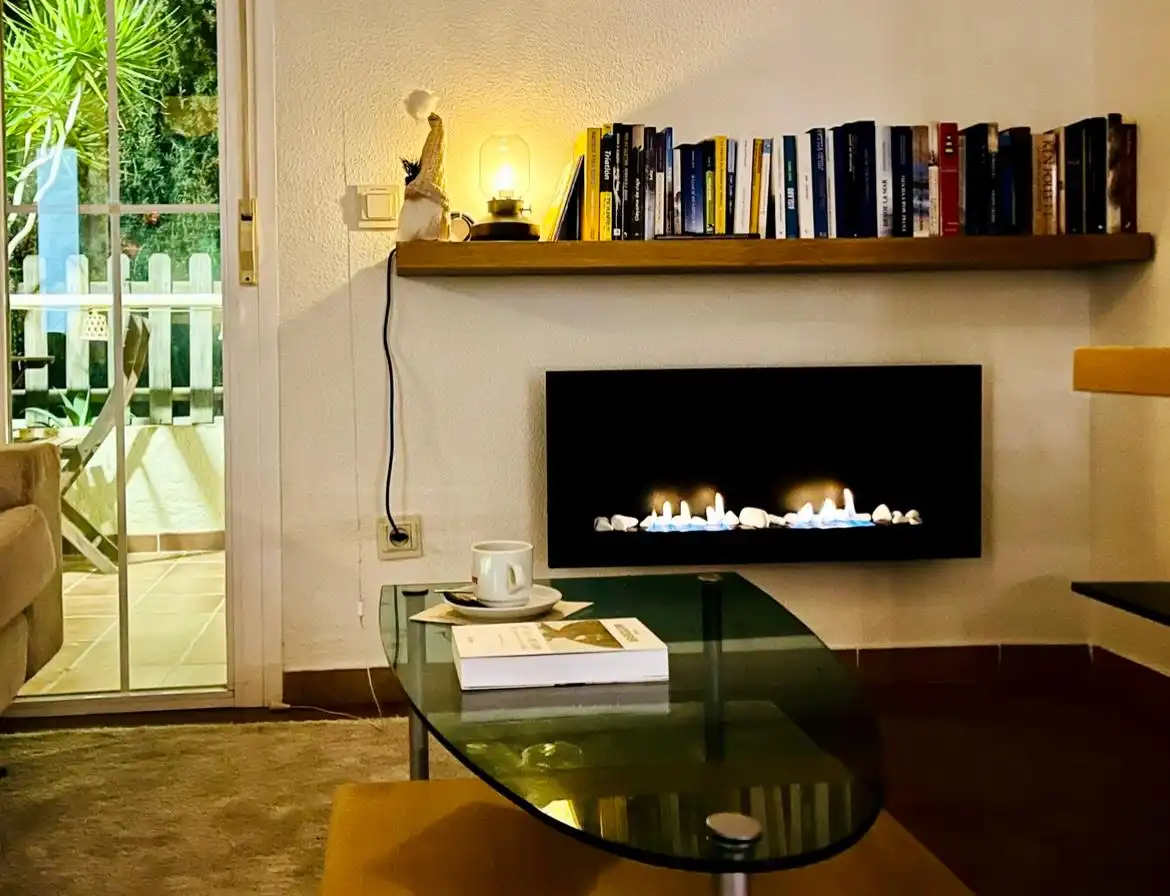 Wohnzimmer von Wohnung zur Miete in Vícar mit Klimaanlage, Heizung und Terrasse