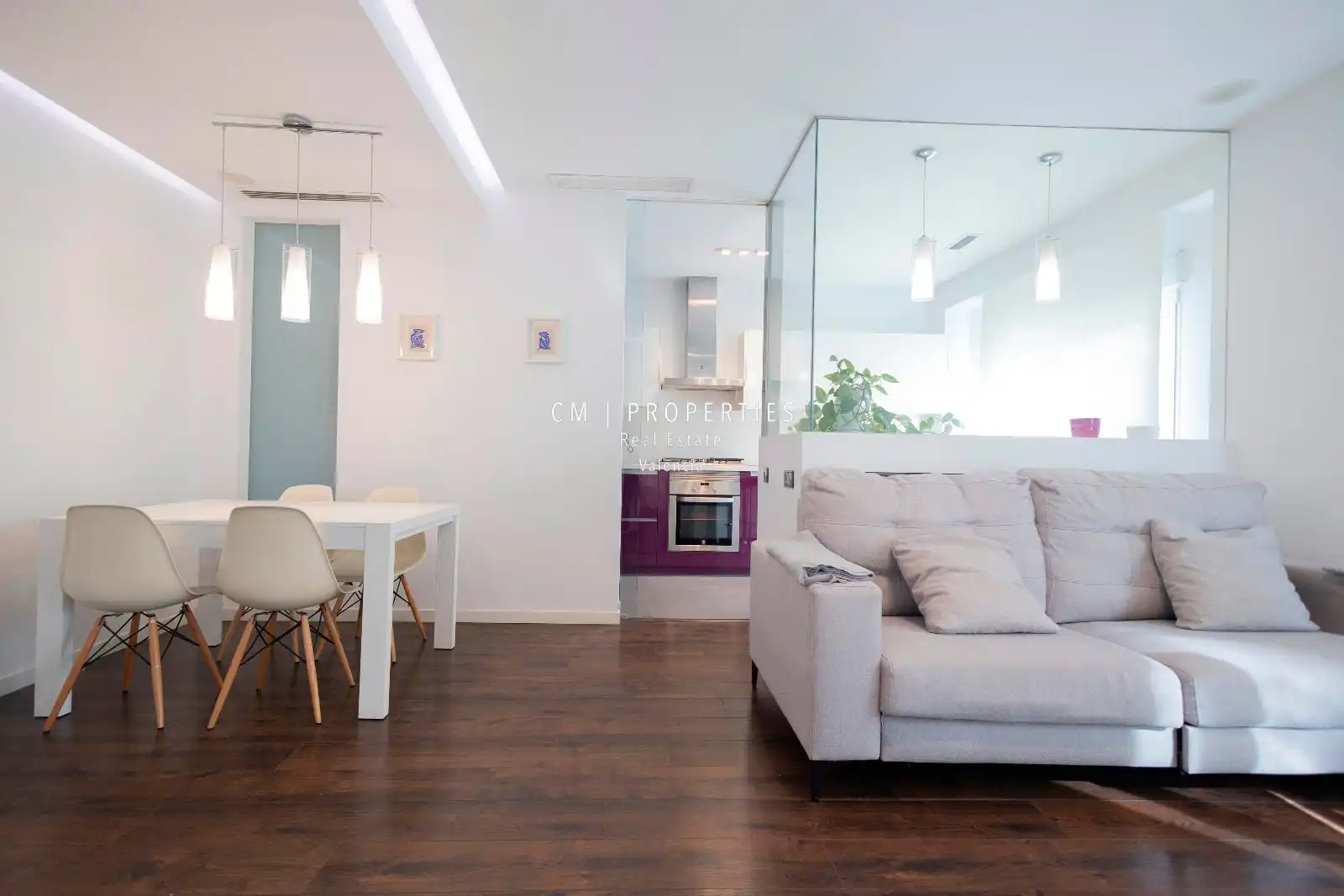 Sala de estar de Piso de alquiler en Valencia con Aire acondicionado, Calefacción y Parquet