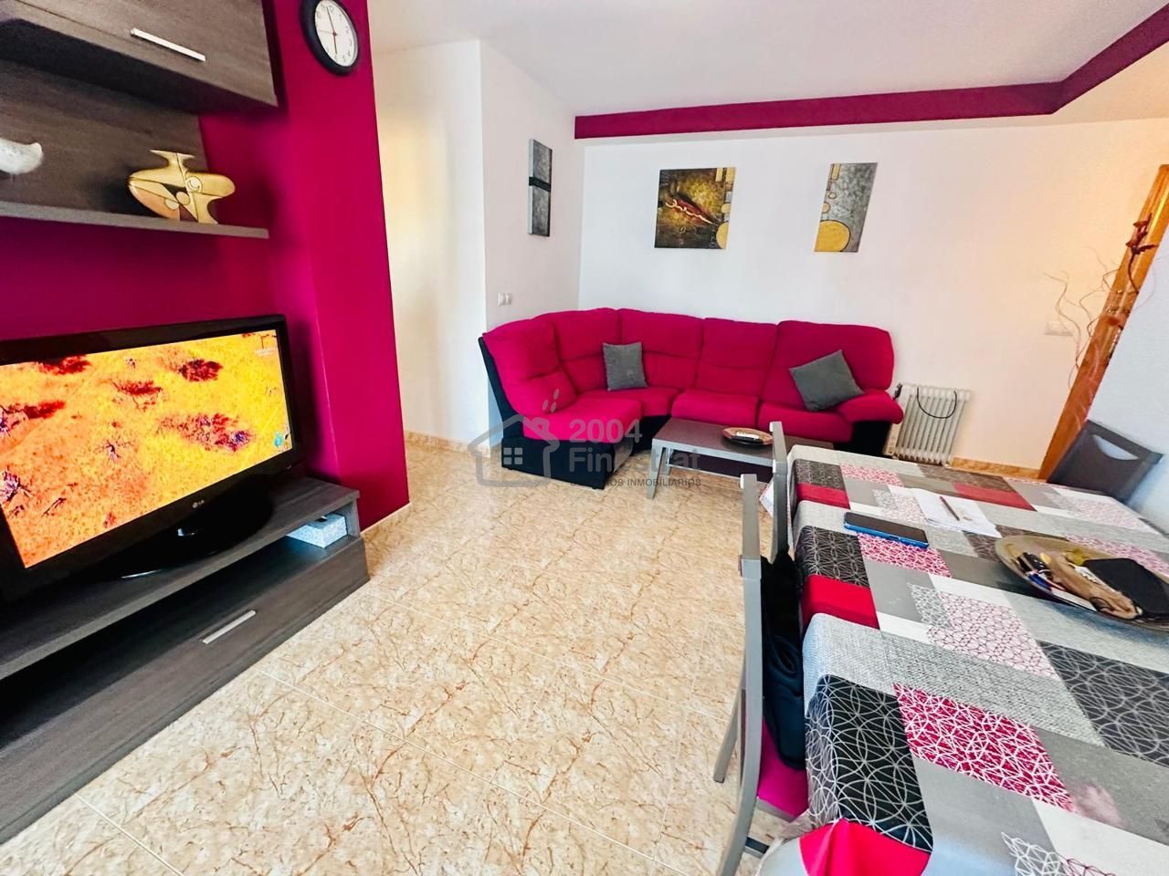 Living room of Flat to rent in Villajoyosa / La Vila Joiosa  with Air Conditioner, Terrace and Furnished