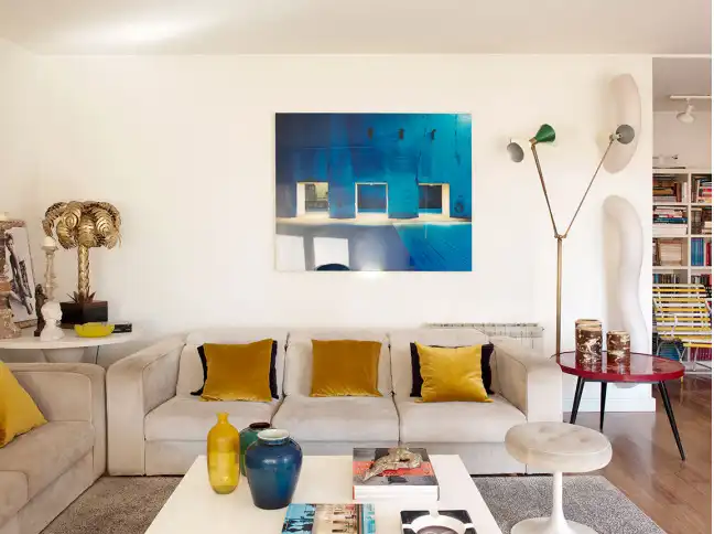 Sala de estar de Piso en venta en Barcelona con Aire acondicionado, Calefacción y Parquet