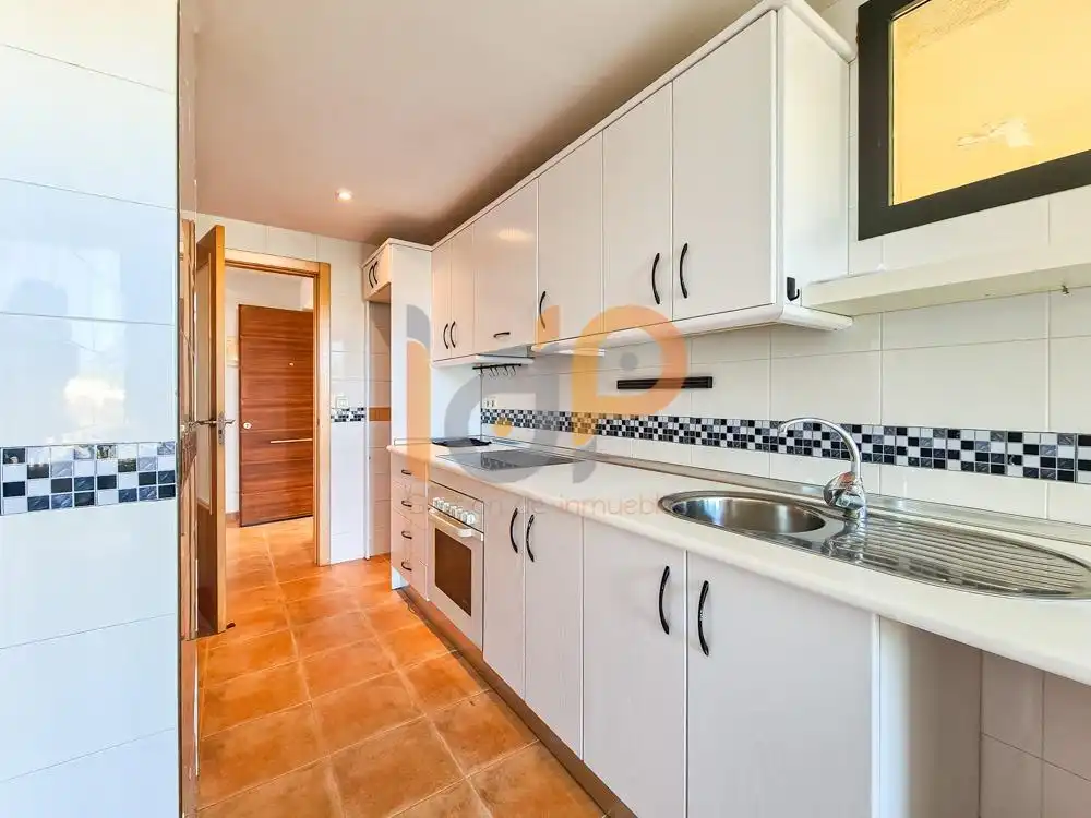 Kitchen of Flat for sale in Vera  with Air Conditioner, Private garden and Community pool