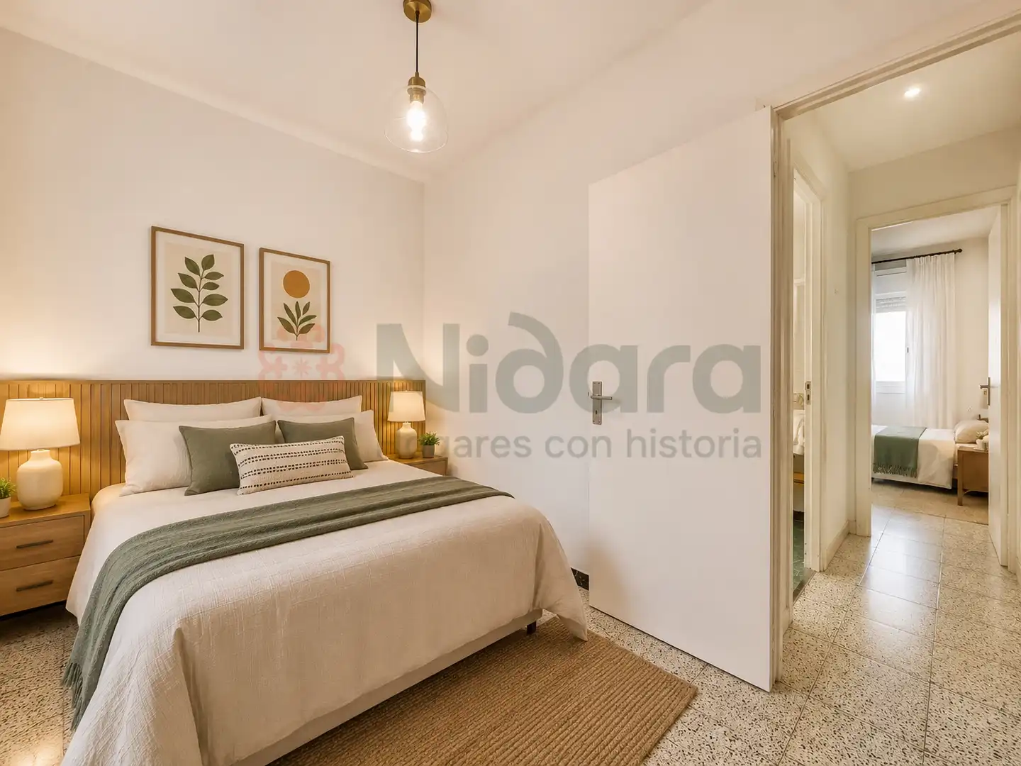 Schlafzimmer von Wohnung zum Verkauf in Barcelona mit Möbliert, Ofen und Balkon