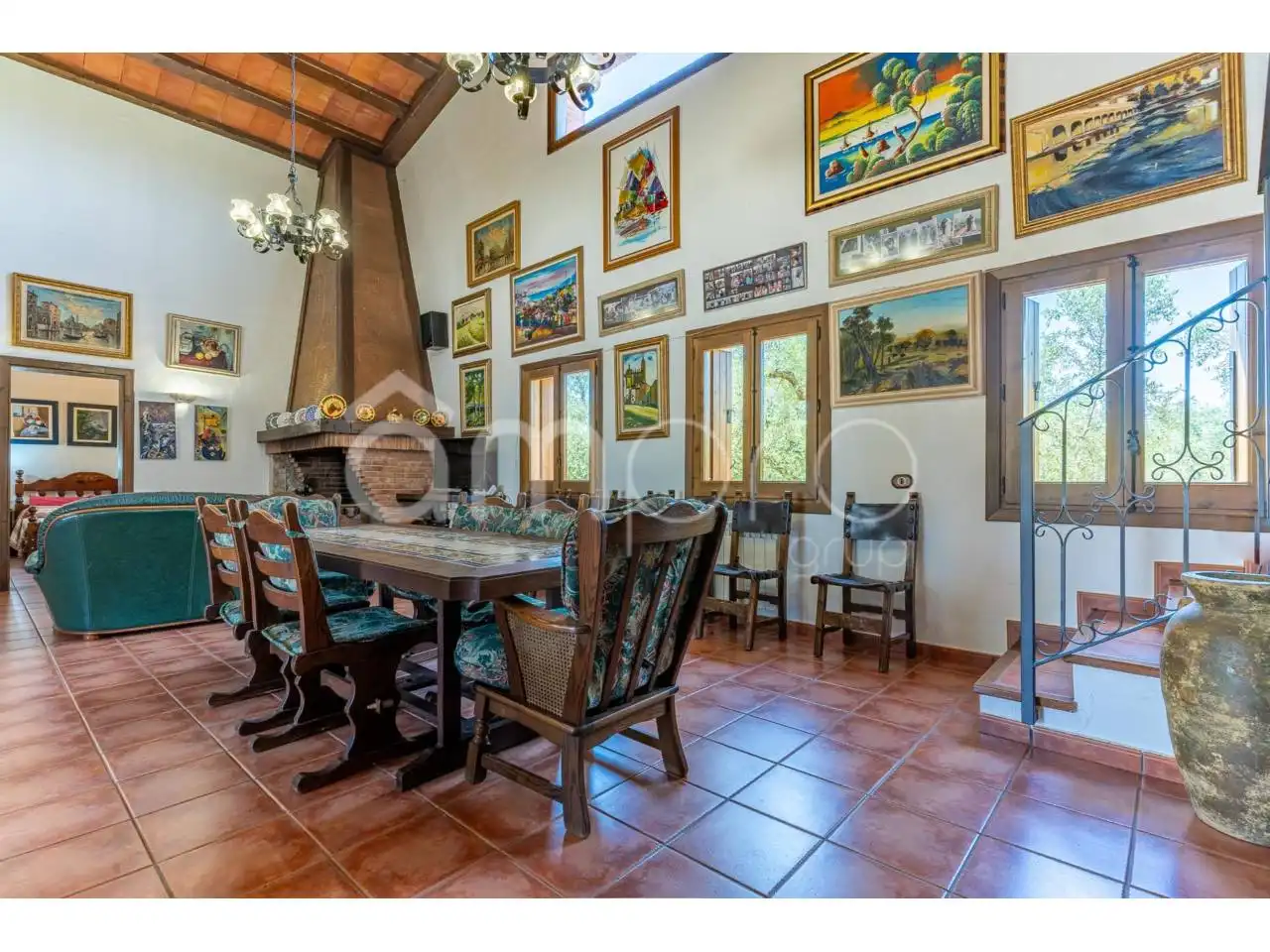 Comedor de Finca rústica en venta en Vilallonga del Camp con Calefacción, Jardín privado y Terraza