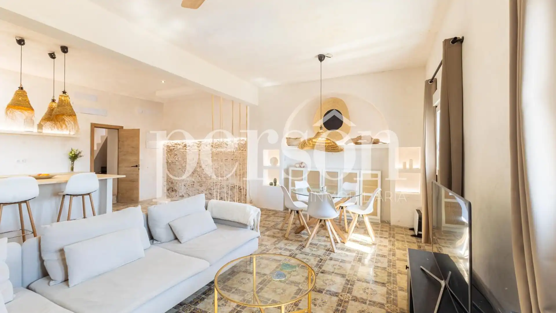 Living room of Flat for sale in Sueca  with Terrace and Furnished