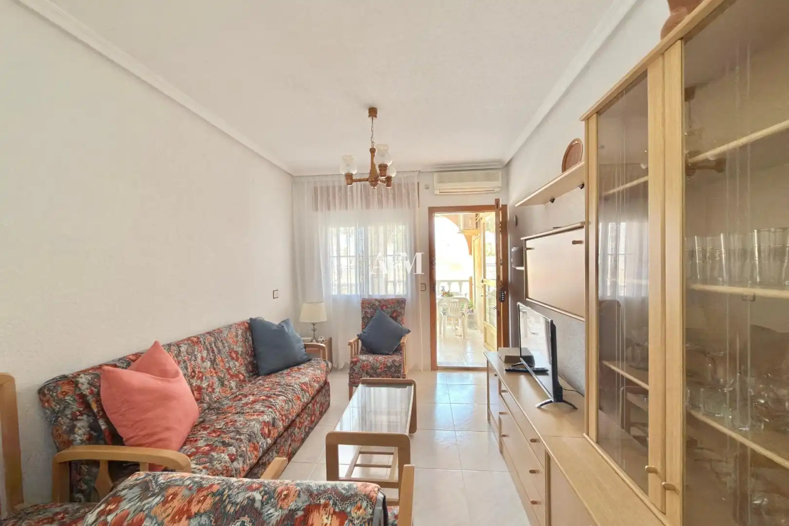 Wohnzimmer von Einfamilien-Reihenhaus zur Miete in San Javier mit Klimaanlage, Heizung und Terrasse