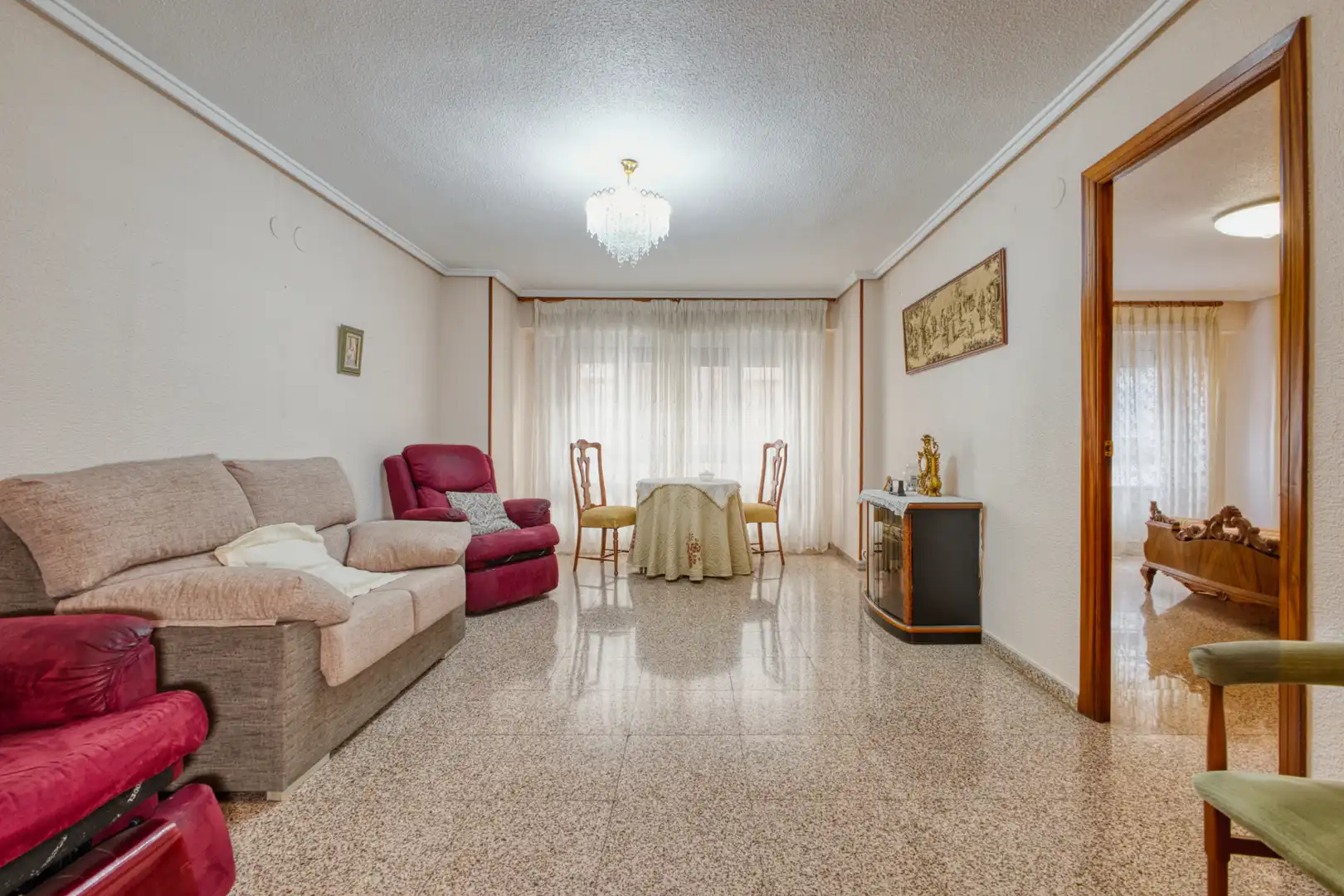 Sala de estar de Piso en venta en Jijona / Xixona con Terraza, Amueblado y Horno