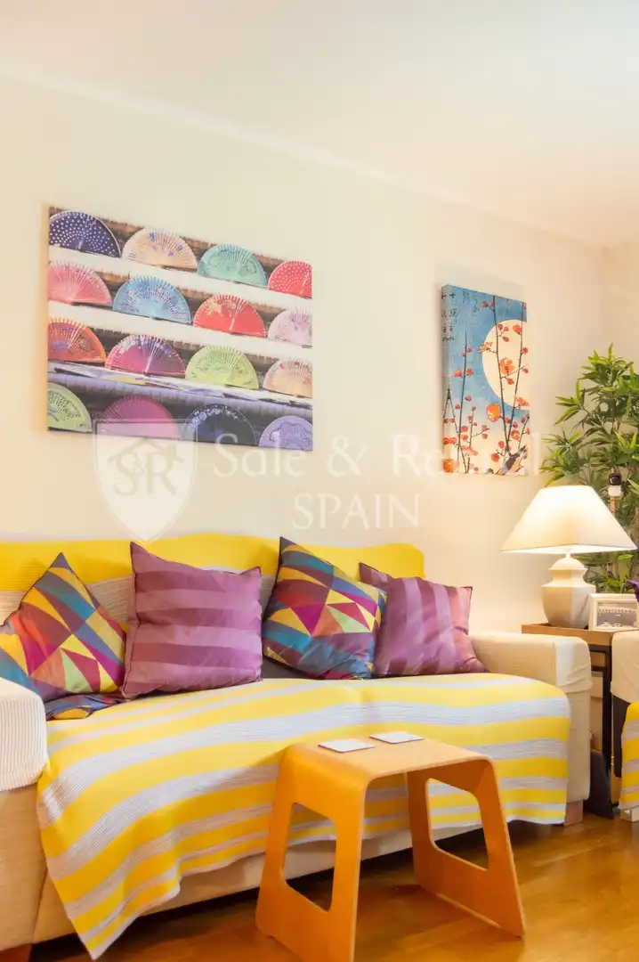 Wohnzimmer von Wohnung zum Verkauf in Tossa de Mar mit Klimaanlage, Heizung und Terrasse