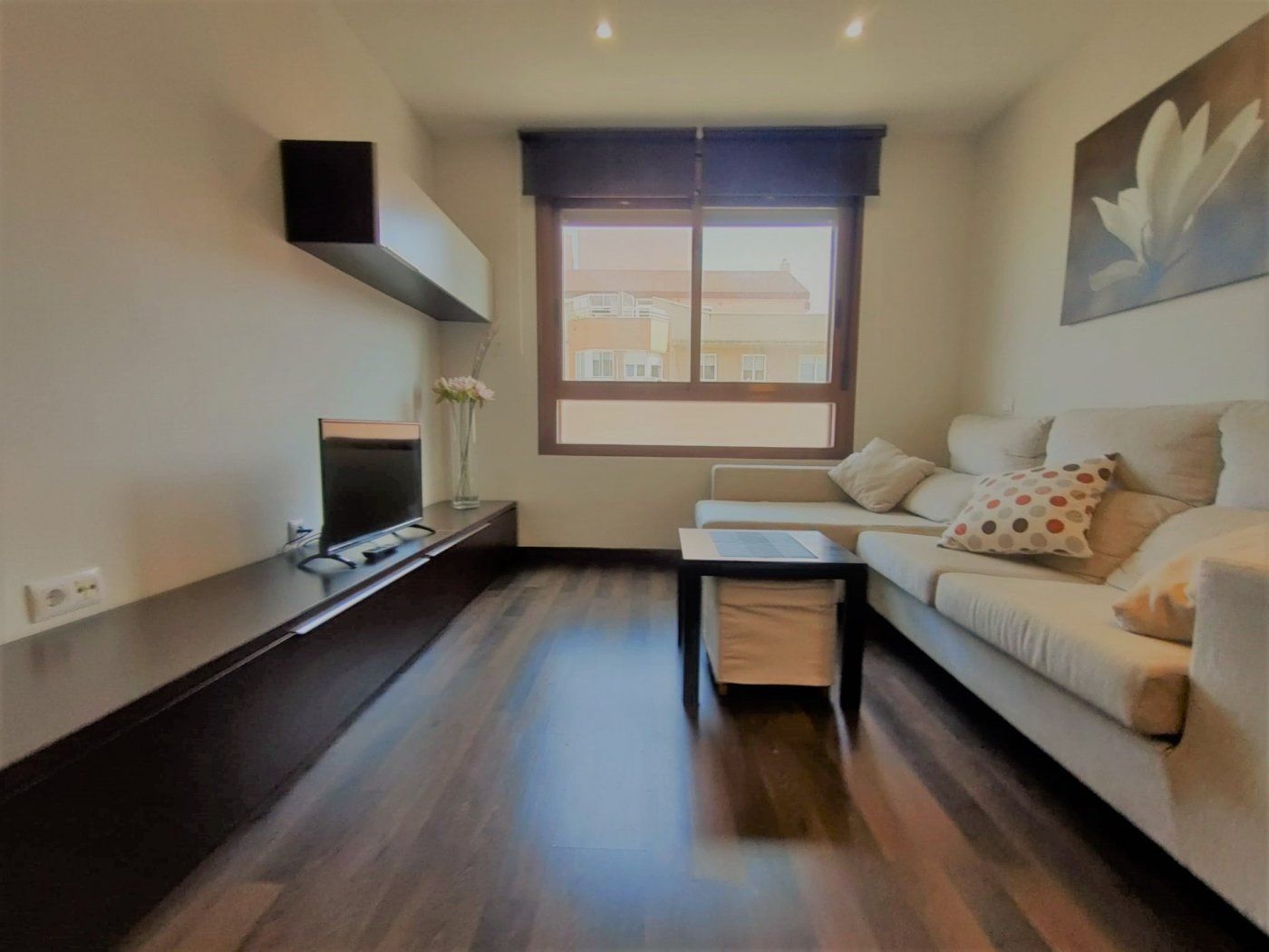 Sala d'estar de Pis de lloguer en  Almería Capital amb Aire condicionat i Moblat