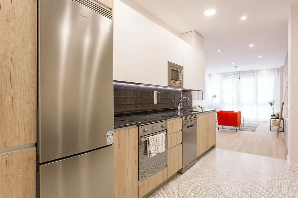 Cuina de Apartament de lloguer en  Palma de Mallorca amb Aire condicionat i Es permeten mascotes