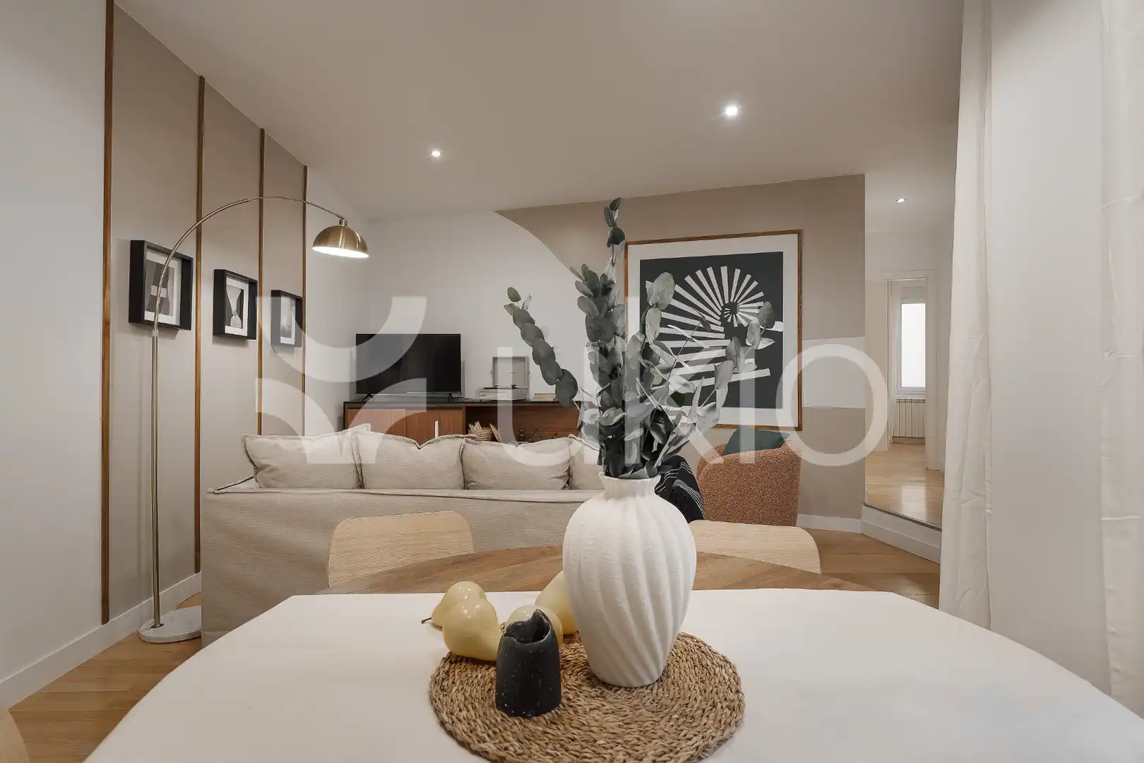 Sala de estar de Apartamento de alquiler en Madrid con Aire acondicionado, Calefacción y Amueblado