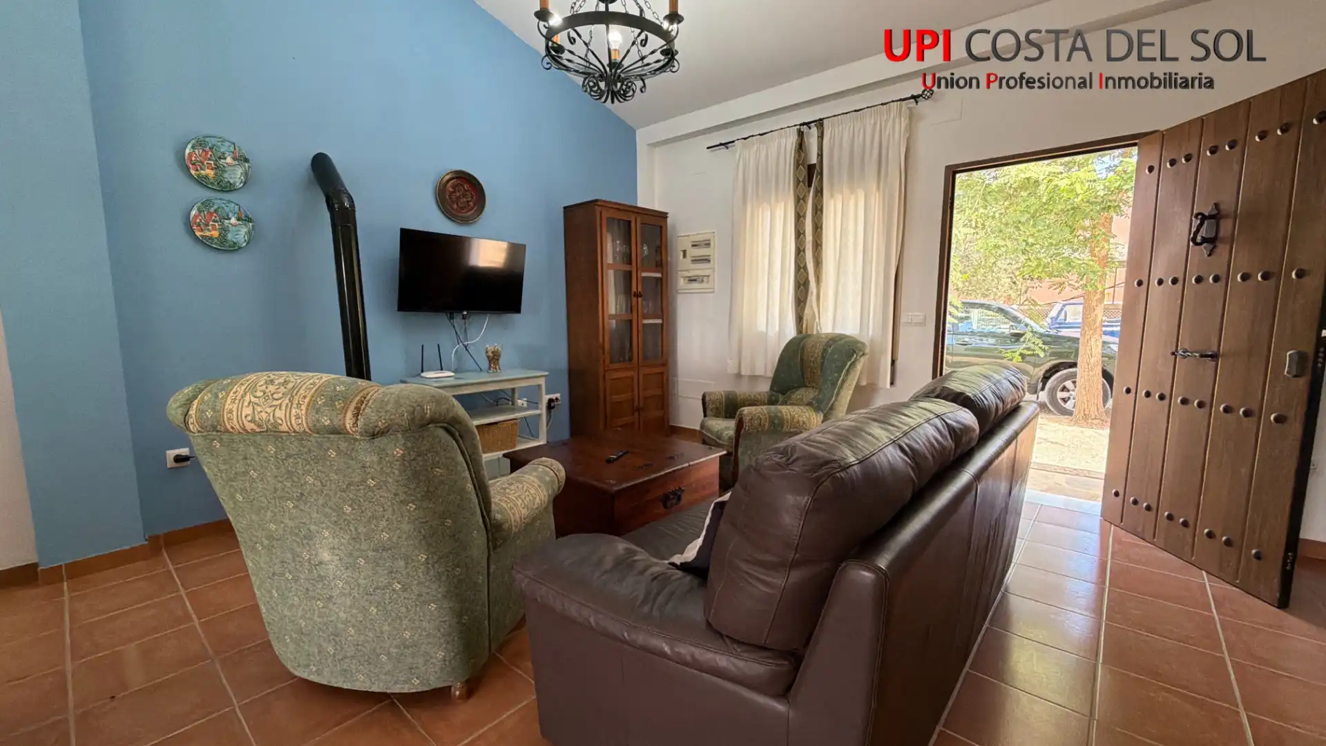 Sala de estar de Finca rústica en venta en Cártama con Aire acondicionado, Jardín privado y Terraza