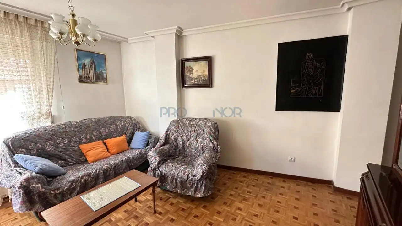Sala d'estar de Pis en venda en León Capital  amb Calefacció, Terrassa i Traster