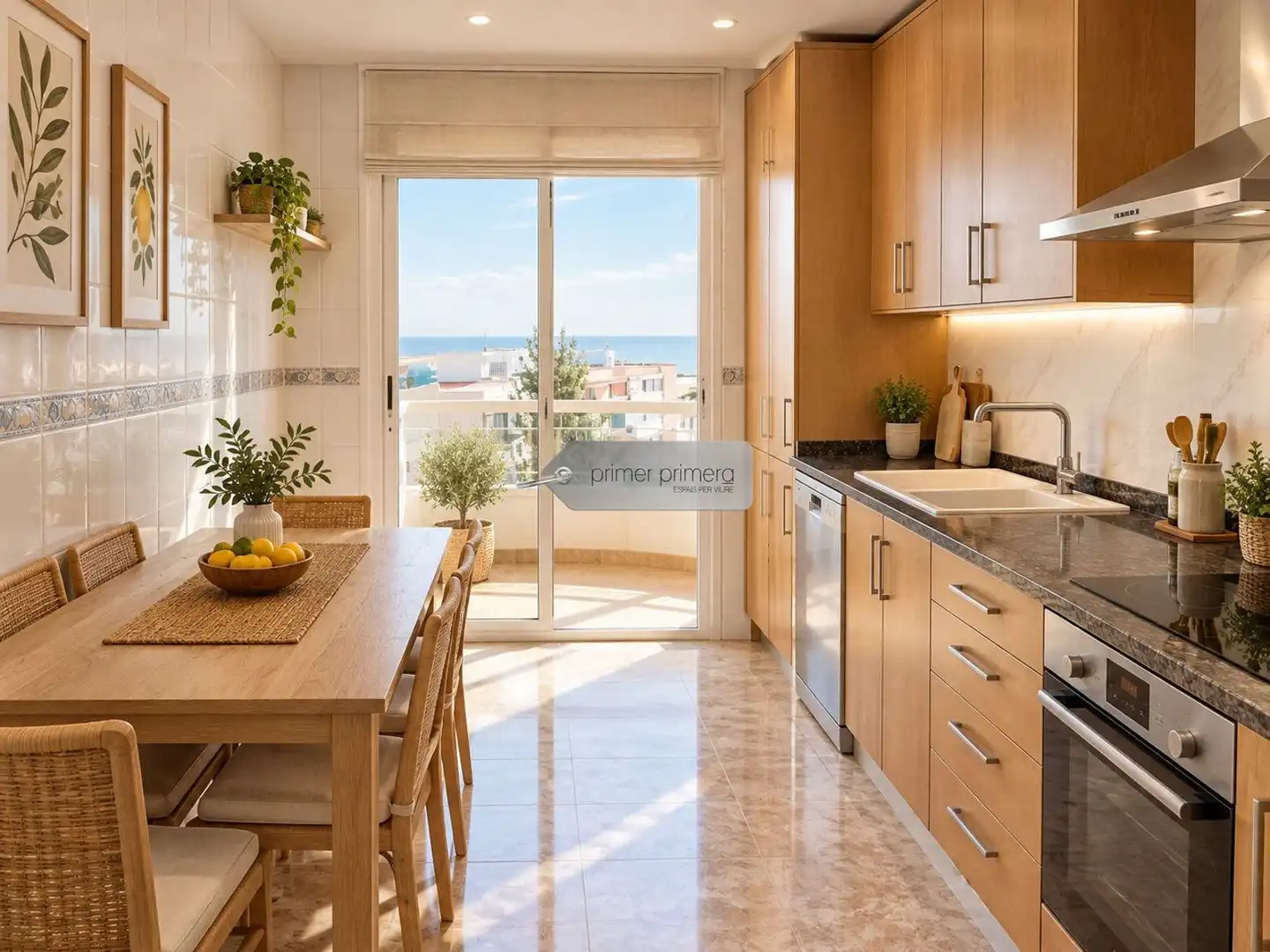 Cuina de Pis en venda en Vilanova i la Geltrú amb Aire condicionat, Calefacció i Terrassa