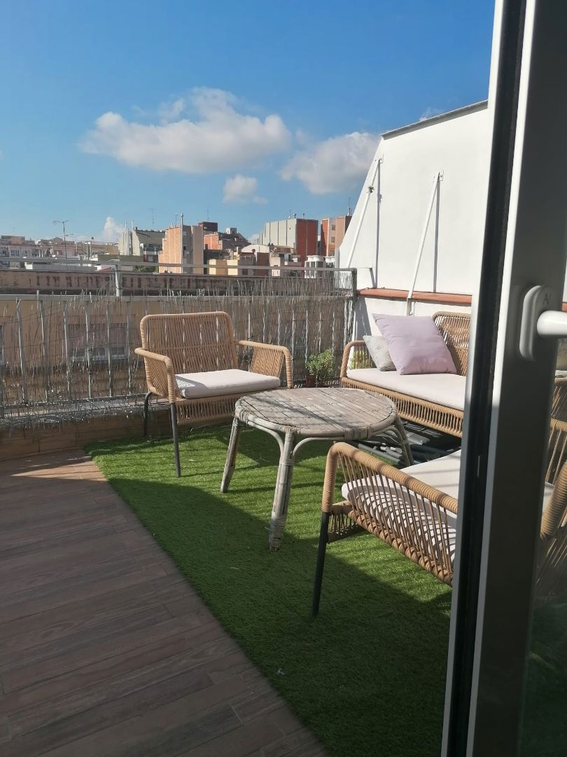Terrace of Attic to rent in  Barcelona Capital  with Air Conditioner, Heating and Parquet flooring