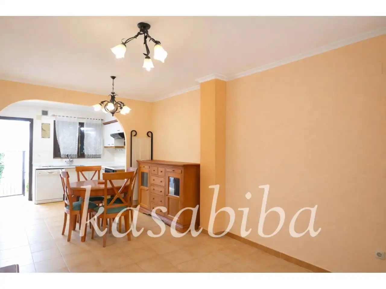Comedor de Casa adosada en venta en Tavernes de la Valldigna con Terraza y Piscina comunitaria