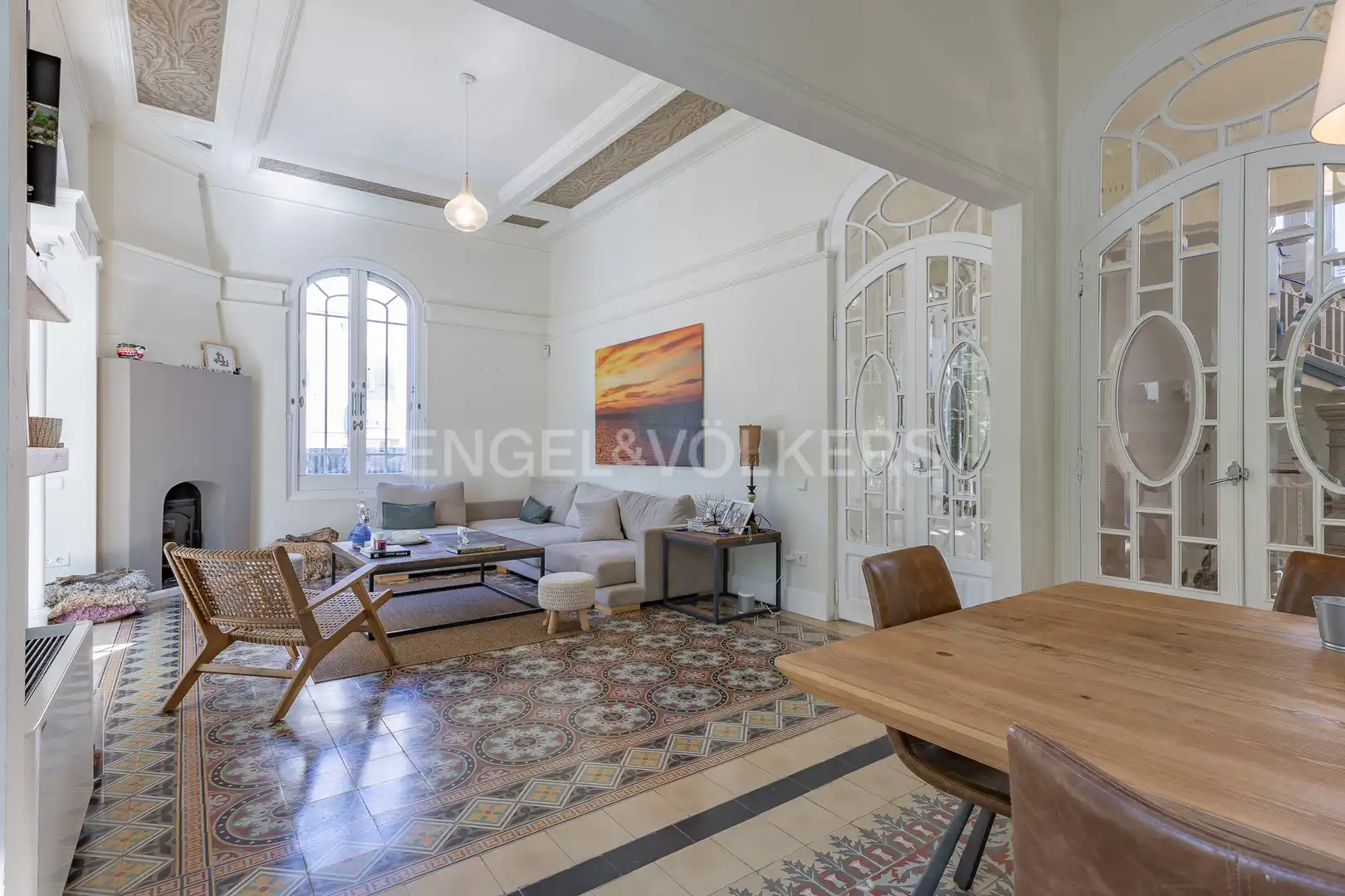 Living room of Houses for rent in Sant Cugat del Vallès  with Air Conditioner, Heating and Private garden