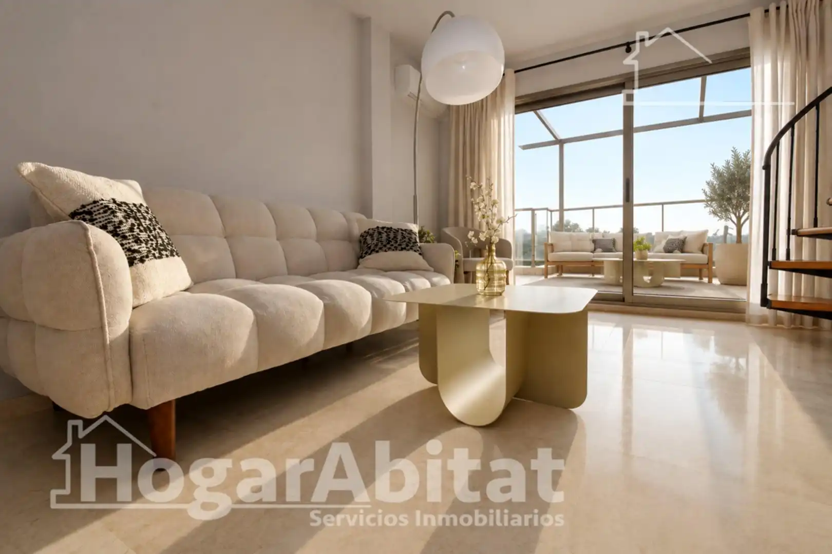 Sala de estar de Ático en venta en Albal con Aire acondicionado, Calefacción y Terraza