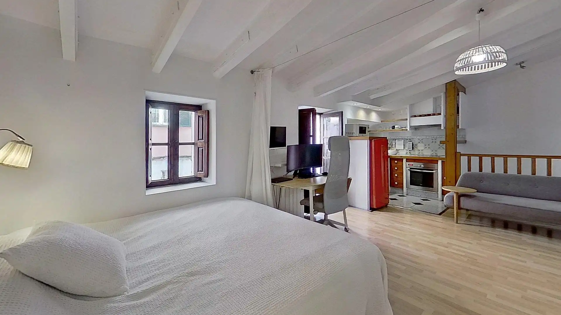 Schlafzimmer von Wohnung zum Verkauf in  Palma de Mallorca mit Klimaanlage, Möbliert und Balkon