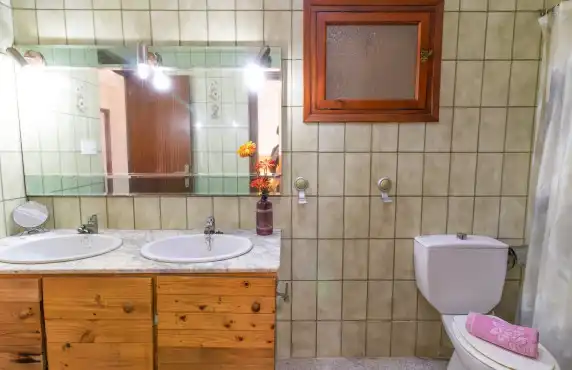 Bany de Casa o xalet en venda en Elche / Elx amb Jardí privat, Terrassa i Piscina