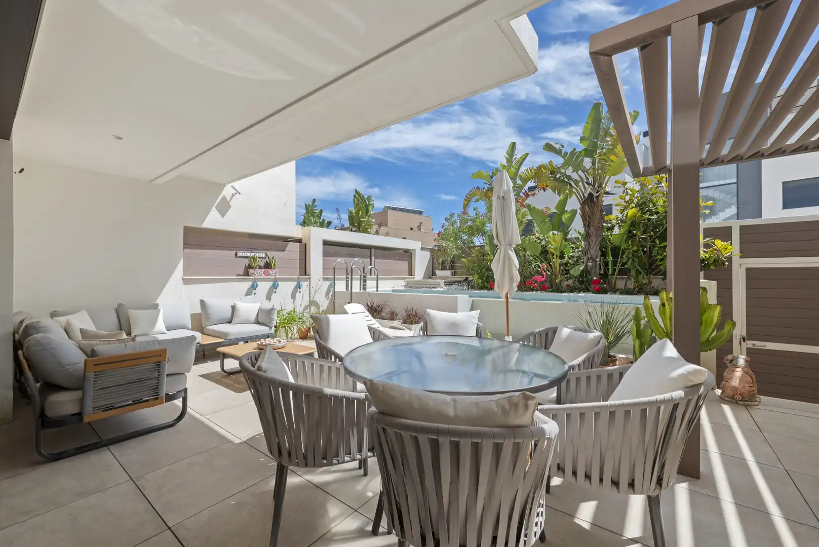 Terrassa de Casa adosada en venda en Mijas amb Aire condicionat, Terrassa i Piscina