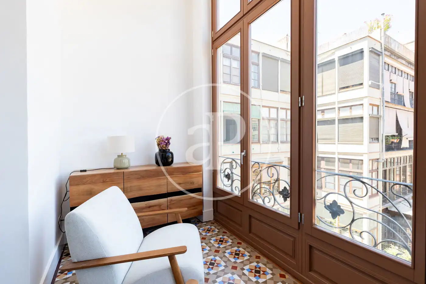 Schlafzimmer von Wohnung zur Miete in Barcelona mit Klimaanlage, Heizung und Möbliert