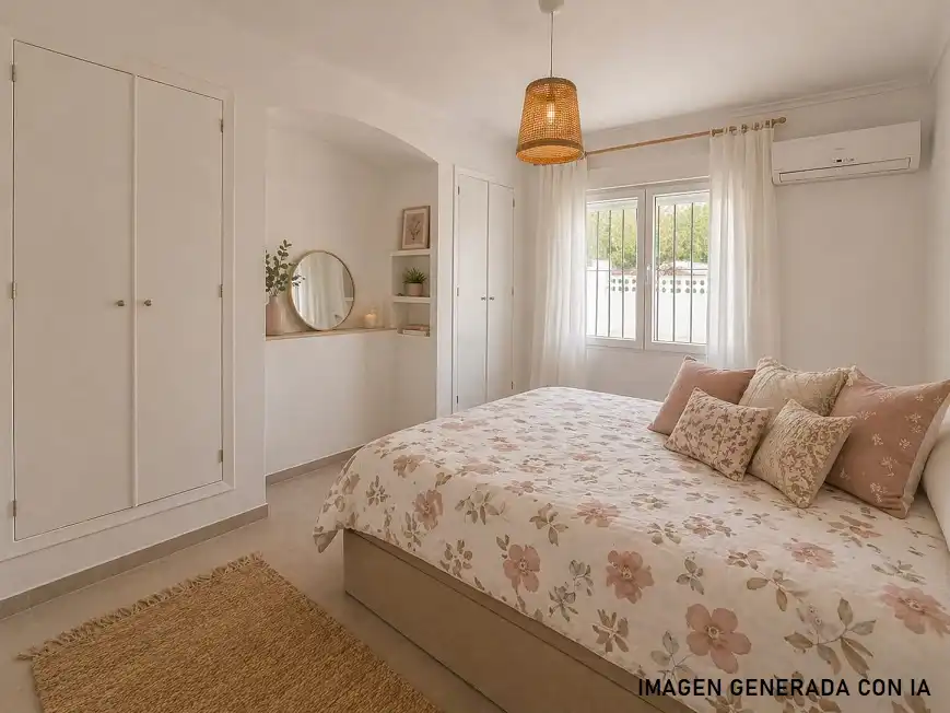 Dormitori de Casa o xalet en venda en Santa Pola amb Aire condicionat, Jardí privat i Piscina