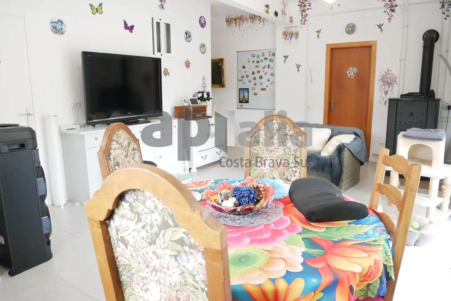 Wohnzimmer von Haus oder Chalet zum Verkauf in Maçanet de la Selva mit Klimaanlage, Heizung und Privatgarten
