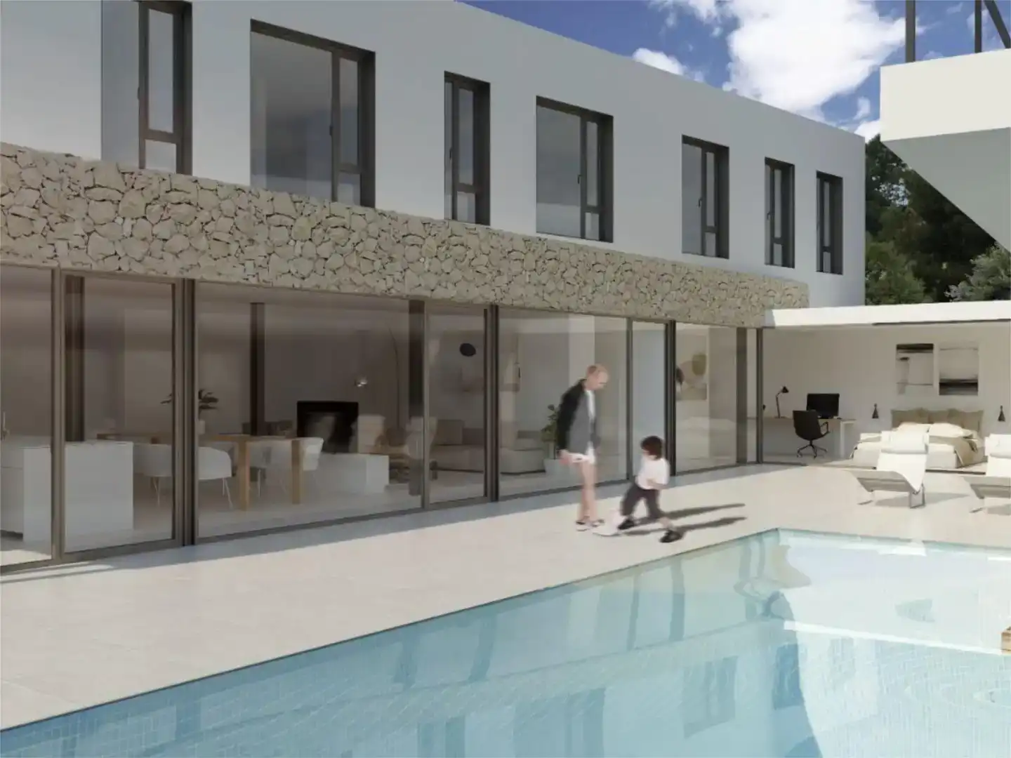 Vista exterior de Casa o xalet en venda en Alicante / Alacant amb Aire condicionat, Piscina i Balcó