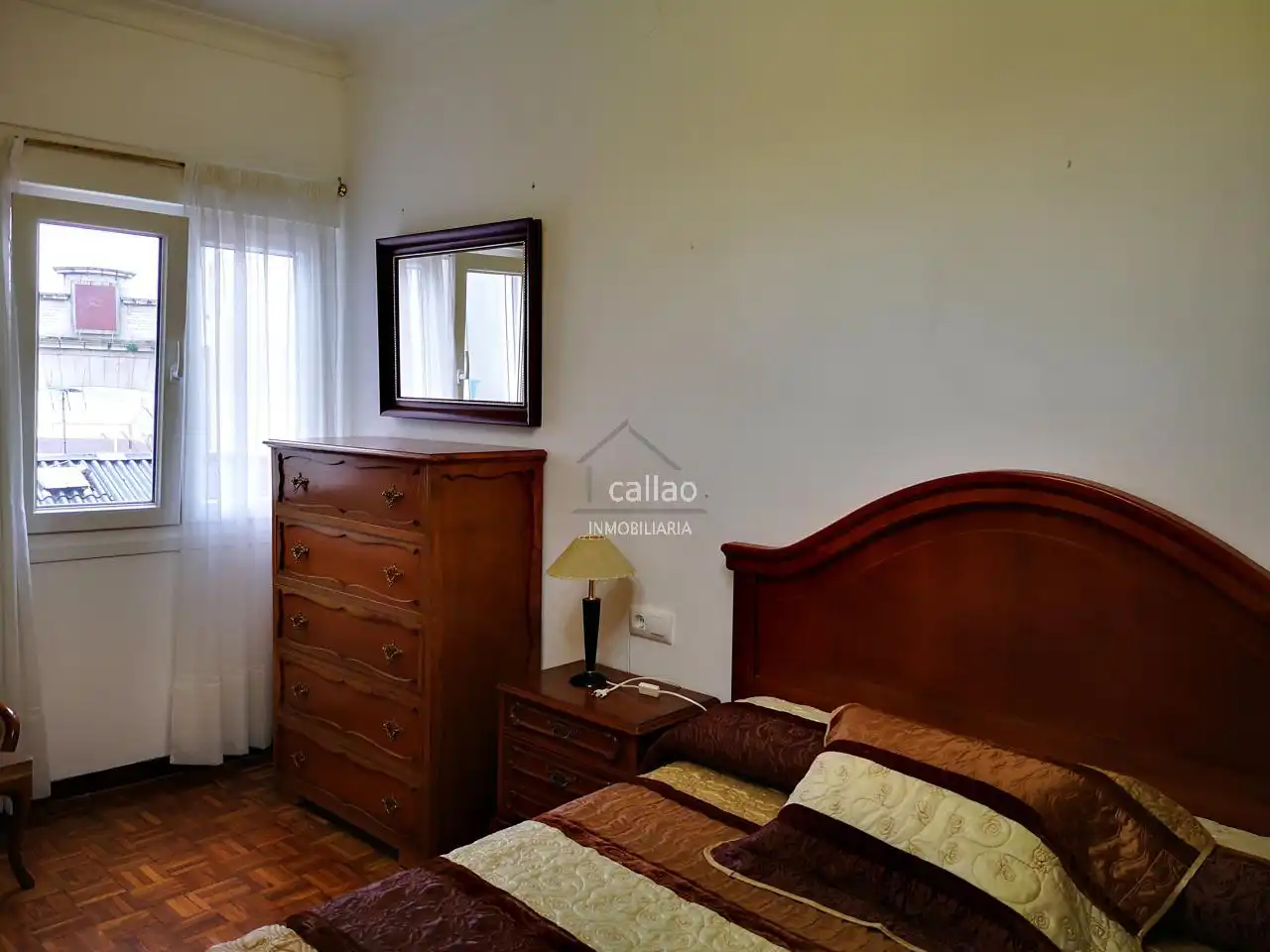 Bedroom of Flat for rent in Ferrol  with Heating, Parquet flooring and Storage room