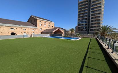 Swimming pool of Flat for sale in Badalona  with Air Conditioner, Heating and Parquet flooring